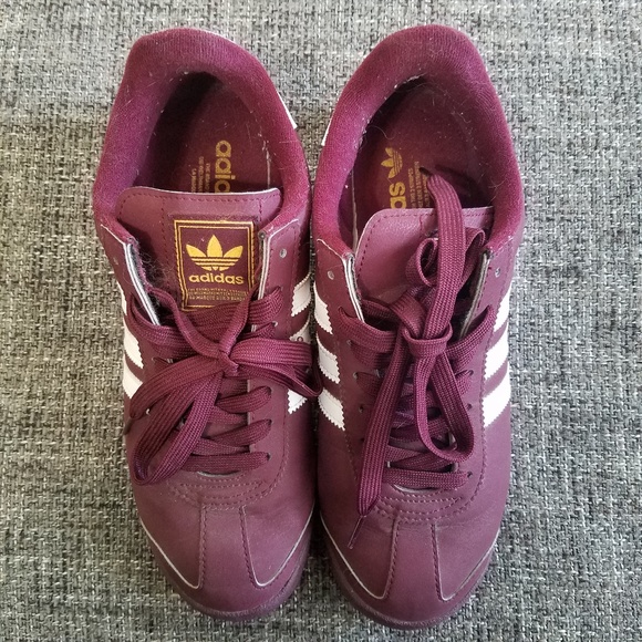 Classic maroon Adidas Samoa sneakers EUC - Picture 2 of 7